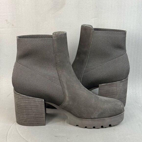 EILEEN FISHER Farrah Tumbled Nubuck Bootie shoes women’s size 9.5 - Picture 6 of 11
